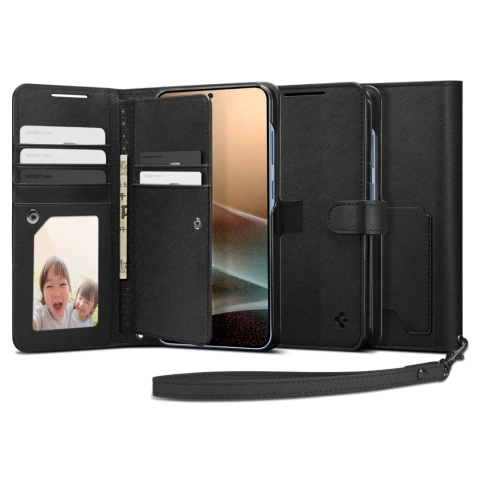 Etui für Samsung Galaxy S25 Plus Black Spigen Wallet "S"