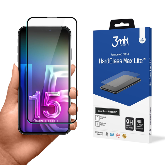 Szkło do Apple iPhone 15 Pro - 3mk HardGlass Max Lite™