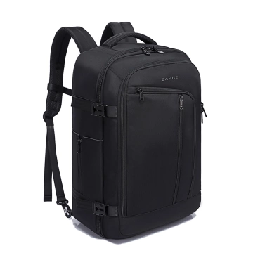 Bange Wasserdichter Rucksack für Laptops bis 17 Zoll, 47 x 29 x 17 cm, für Stadtreisen, Arbeit und Flugreisen, für Damen und Herren, mit 3 Fächern, Schwarz