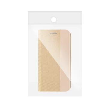Etui Kabura SENSITIVE Book do Samsung S25 Edge Złoty TV Stand 360 case