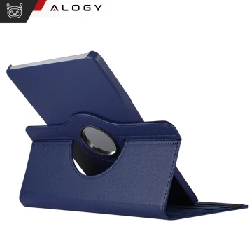 Etui 360 do Lenovo Tab K11 / K11E 11” M11 10.95" TB330FU / TB330XU / TB331FC obrotowe pokrowiec obudowa z klapką na tablet Case Alogy Granatowe