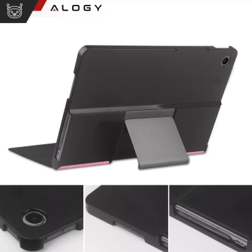 Schutzhülle aus Glas für Lenovo Tab Plus 11,5" 2024 TB351FU Alogy Book Cover Case Tablet Case Pink Gratis Stylus