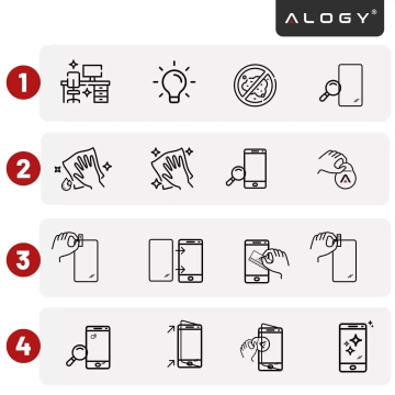Szkło Hybrydowe „NIETŁUKĄCE” 9H do Zebra TC52, Płaskie na Cały Ekran, Elastyczne i Odporne, Alogy FlexiGlass™ Full – Transparentne