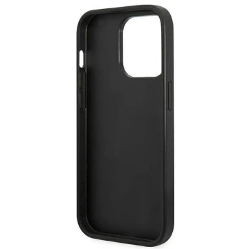 Etui na telefon Guess do iPhone 14 Pro 6,1" szary/grey hard case 4G Metal Gold Logo