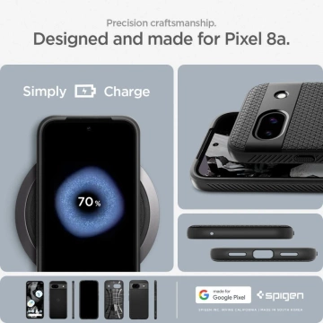 Etui Spigen Liquid Air do Google Pixel 8A Matte Black