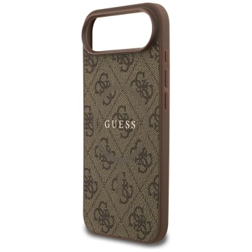 Etui Guess 4G Ring Classic Logo MagSafe do iPhone 17 Air brązowe
