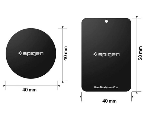 Spigen Kuel Metal Plates 4x Mocne blaszki do uchwytów Black