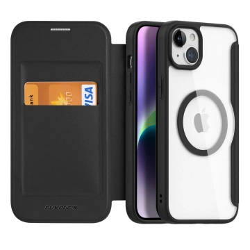 Dux Ducis Skin X Pro Hülle für Apple iPhone 15 Magnetisches MagSafe Flip Cover – Schwarz