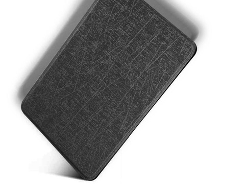 Alogy Leder Smart Case Kindle Paperwhite 4 blaues glänzendes Glas