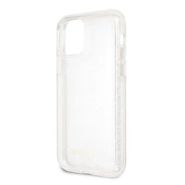 Guess GUHCN58PCGLSI iPhone 11 Pro srebrny/silver hard case Glitter