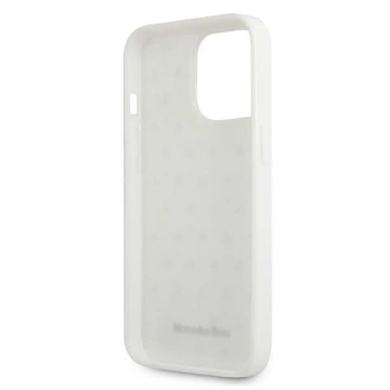 Mercedes MEHCP13LESPWH Schutzhülle für Apple iPhone 13 Pro / 13 6.1" Weiß/Weiß Hardcase Silbernes Sternenmuster