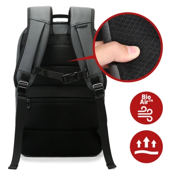 Bange 26L wasserdichter Rucksack für Laptops bis 15,6 Zoll – Geräumig und komfortabel, robust und atmungsaktiv, ideal für Stadt und Reisen, Arbeit und Flugreisen, Unisex – Grau