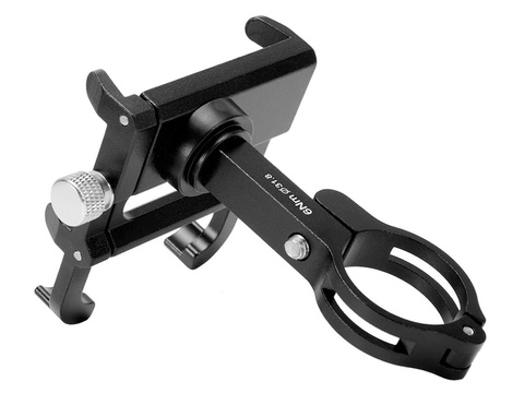GUB Plus 6 Motorrad Fahrradhalter für ein Smartphone, Aluminium schwarz
