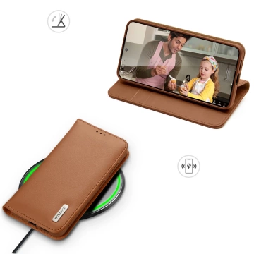 Etui do Samsung Galaxy S25 Edge Dux Ducis Hivo Skórzane Brązowe
