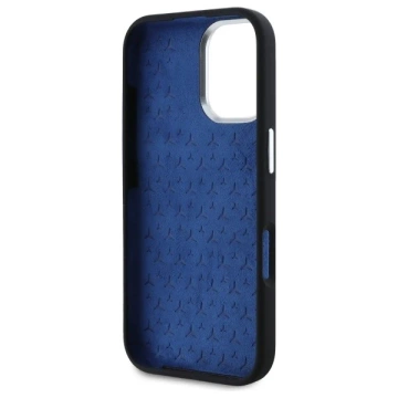 Etui Mercedes do iPhone 16 6.1" Czarny Hardcase Silicone Tonal Logo MagSafe