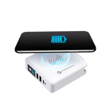 Forcell 4in1 Reiseladegerät 8000mAh QC3.0 USB-C Powerbank Induktion