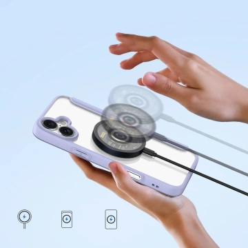 iPhone 16 Dux Ducis Skin X Pro MagSafe Lila Klapphülle