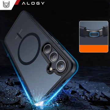 Hülle für Samsung Galaxy S24 Plus Mag Safe Case MagMat Phone Back Cover Mattschwarzes Glas