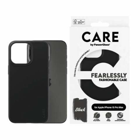 Etui do iPhone 15 Pro Max CARE by PanzerGlass Fearlessly Fashionable Black
