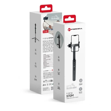 Selfie Stick Forcell F-GRIP S70M Statyw Bluetooth 70cm Pilot 360°