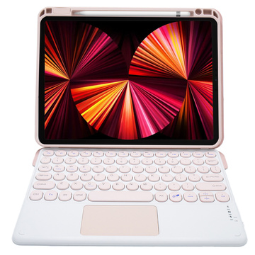 Etui Alogy Klawiatura Bluetooth Touchpad 4w1 Magnetyczne Pencil do Apple iPad Pro 11 2021 Różowe
