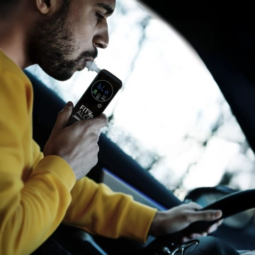 FITalco Galaxy Plus Alkoholtester mit elektrochemischem Platinsensor, elektrochemisch schwarz