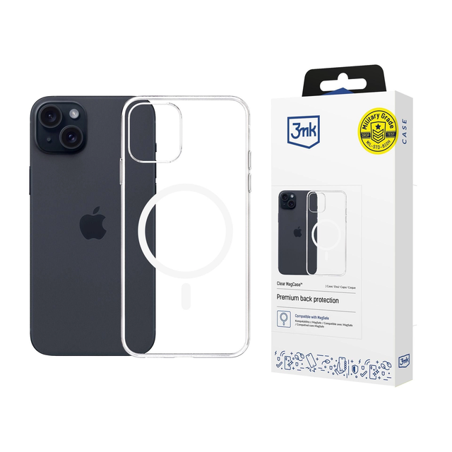 Schutzhülle für Apple iPhone 15 3mk Clear MagCase