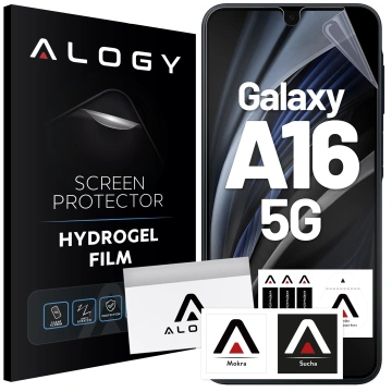 Folia hydrożelowa do Samsung Galaxy A16 5G – elastyczna ochrona ekranu, samoregeneracja, pełne dopasowanie i wysoka przejrzystość – Alogy Hydrogel Film™