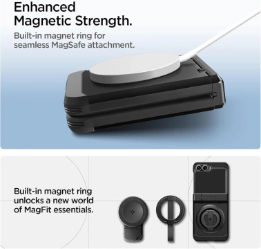 Etui do Galaxy Z Flip 6 / 7 FE Spigen Tough Armor Mag MagSafe Black
