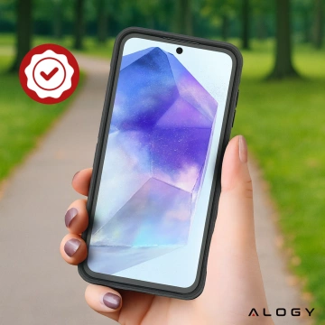 Etui do Samsung Galaxy A56 / A36 5G 2025 Pancerna Obudowa Ochronna na Telefon Wzmocniona Alogy HeavyDuty™️ Case Czarne + Szkło hartowane