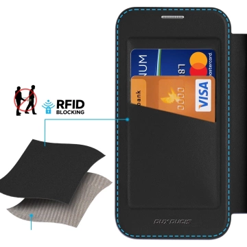 iPhone 16 Dux Ducis Skin X Pro MagSafe Flip Case Schwarz