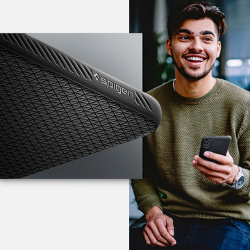 Spigen Liquid Air Hülle für Samsung Galaxy S22 Mattschwarzes Glas