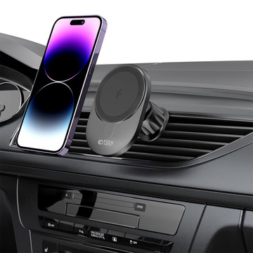 Uchwyt samochodowy Magnetic MagSafe Dashboard & Vent Wireless Charger 15W uchwyt do auta do telefonu na deskę rozdzielczą do kratki wentylacyjnej Czarny
