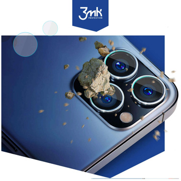 Szkło hybrydowe na aparat iPhone 15 Pro osłona na obiektyw 3mk Lens Protection 4x zestaw