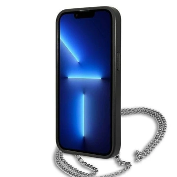 Etui ochronne na telefon Karl Lagerfeld KLHCP13SPMK do Apple iPhone 13 Mini 5,4" hardcase czarny/black Leather Textured and Chain