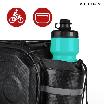 Torba sakwa rowerowa na bagażnik 17l kufer tylna wodoodporna czarna Alogy Sport RoadGear™ Czarna