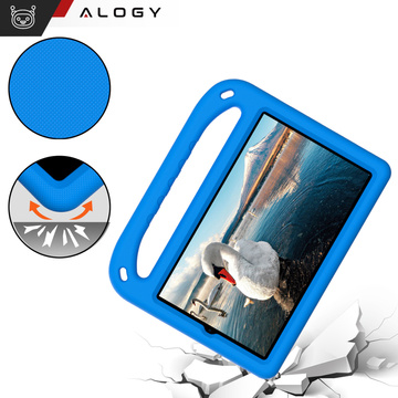Hülle für Samsung Galaxy Tab A9 2023 8,7" X110 / X115 Kinder-Tablet-Abdeckung Alogy Kids Case Blau