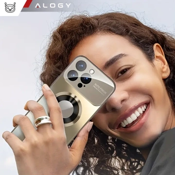 Etui do Apple iPhone 16 Pro Max obudowa Alogy MagSafe LuxeShield™ Case z ochroną obiektywów do MagSafe Titanium + Szkło hartowane
