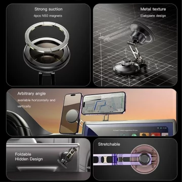 Uchwyt Samochodowy Magnetyczny Forcell IronSecure MagSafe Metalowy