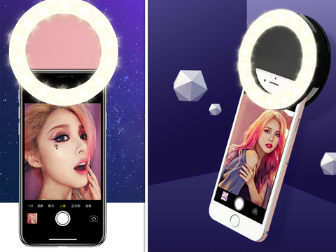 Selfie-Ringlicht LED RK-14 blau