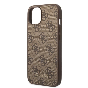 Etui Guess GUHCP15MG4GFBR do iPhone 15 Plus 6.7" hard case 4G Metal Gold Logo brązowy/brown
