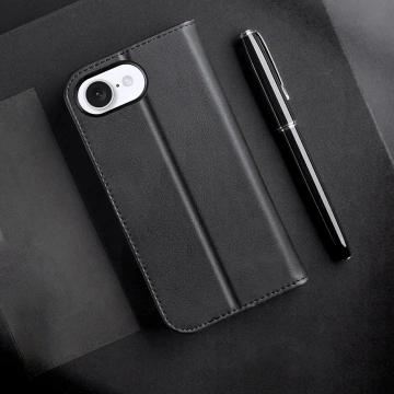 Etui ochronne do iPhone 16e Dux Ducis Hivo z klapką i ochroną RFID - czarne
