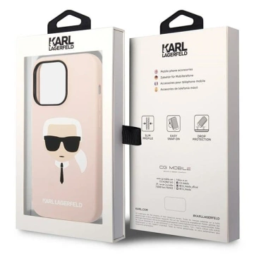 Etui Karl Lagerfeld KLHMP14LSLKHLP do iPhone 14 Pro 6,1" hardcase Silicone Karl`s Head Magsafe