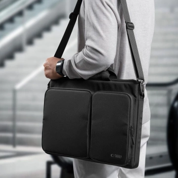 Torba Tech-Protect Defender Bag Laptop 17" Black z paskiem