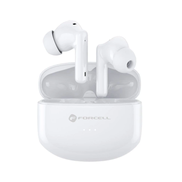 Forcell F-Audio TWS Clear Sound Kabellose Kopfhörer BT 5.3 Weiß
