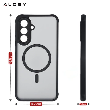 Etui do Samsung Galaxy A56 5G obudowa ochronna na telefon Alogy Matte HybridMag™️ Case do MagSafe Matowe Czarne
