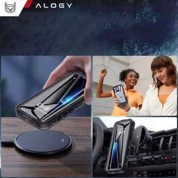 Alogy HydroArmor™ IP68 wasserdichte Hülle mit transparenter Rückseite, 360-Panzerabdeckung für MagSafe für Apple iPhone 16 Plus