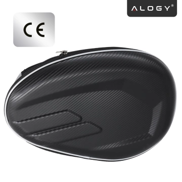 Sakwa Motocyklowa 38–58L – Torba, Kufry boczne, Sakwa na Tylne Siedzenie, Wodoodporna, Twardy Materiał, Regulowana na Motocykl – Alogy RoadPack™ Czarna