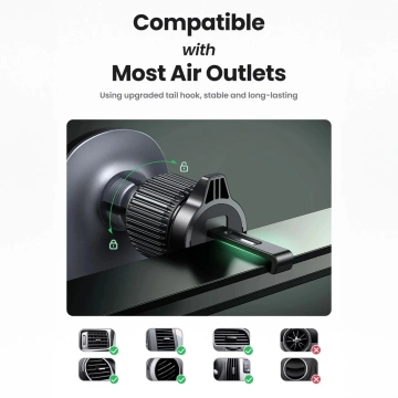 Ugreen CD345 magnetischer Autohalter für Lüftungsschlitze – Schwarz