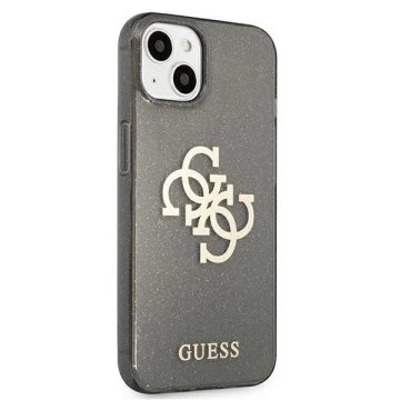 Guess GUHCP13SPCUGL4GBK iPhone 13 mini 5,4" Czarny/Black Hard Case Glitter 4G Big Logo